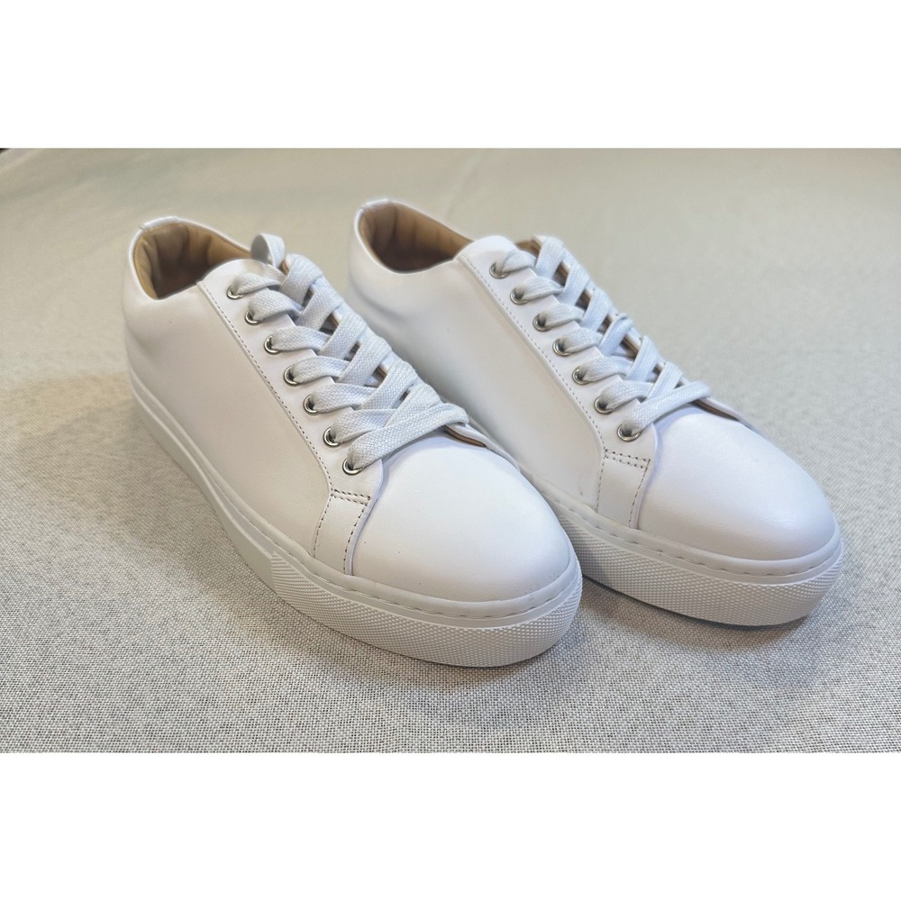 Thursday Boot Co Premier Low Top White Leather Sneakers Womens 9.5 Handcrafted